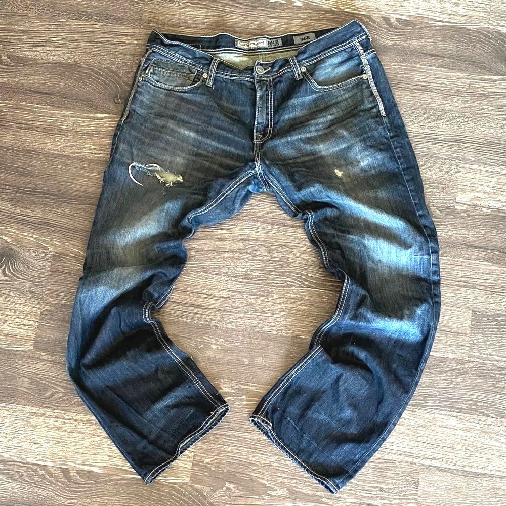 Vintage BKE Men's Distressed Carter Straight Blue Jeans 36R